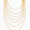 Κολιέ με πολλές αλυσίδες από επιχρυσωμένο ανοξείδωτο ατσάλι