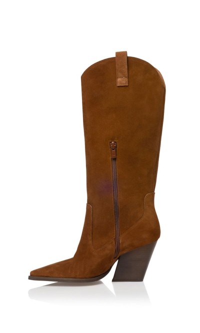 Μπότα δερματίνη κάραμελ