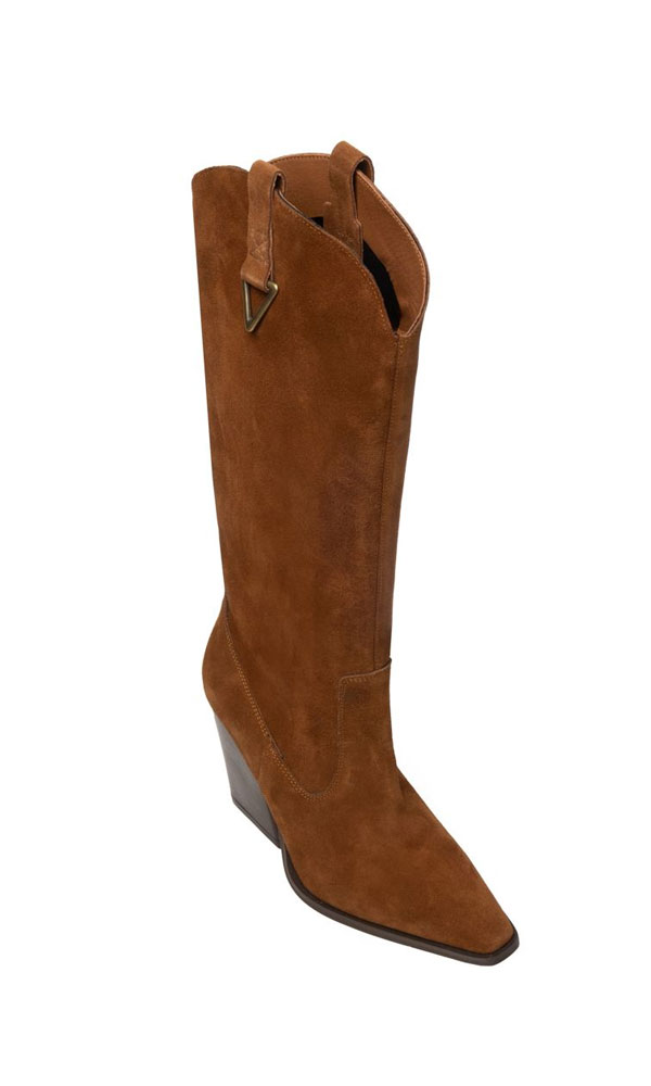 Μπότα δερματίνη κάραμελ