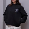 Ηoodie Fleece με κουκούλα και arty print