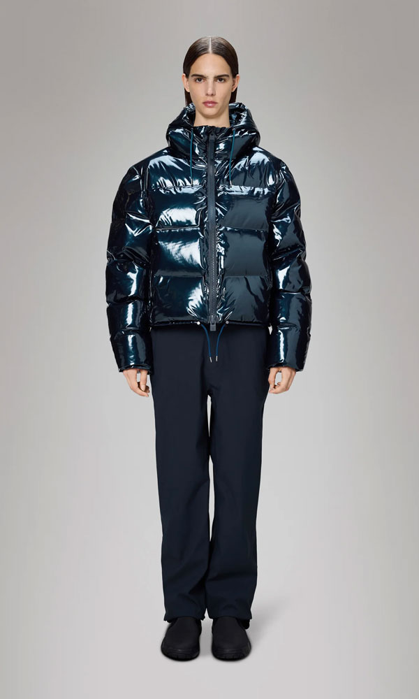 Μπουφάν Πάφερ Αδιάβροχο Μπλε