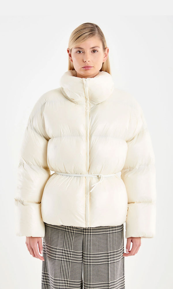 Μπουφάν λευκό φουσκωτό